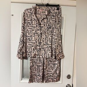 Victoria's Secret Black and Pink  Pajama Set